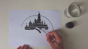 how to draw walt-disney-pictures logo