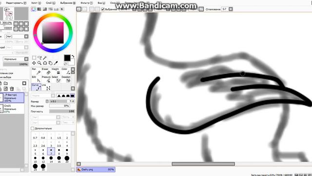 Рисуем поняшку в Paint Tool Sai. смотреть онлайн