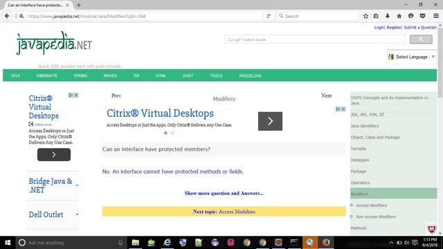 Can an Interface have protected members?
- javapedia.net смотреть онлайн