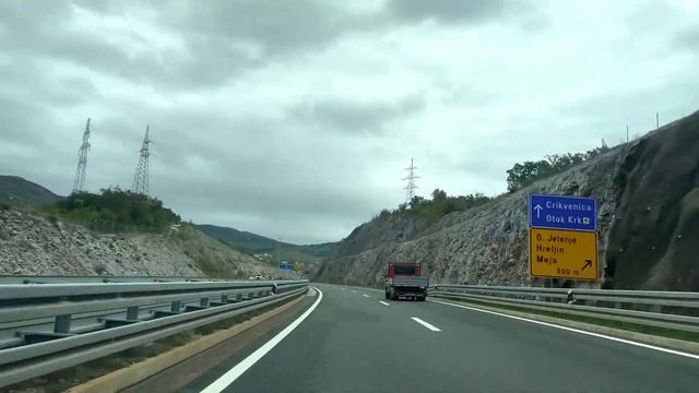 Driving in Croatia: Autocesta A7 E61 & D8 from Rijeka to Crikvenica смотреть онлайн