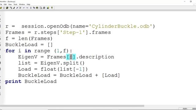 Extracting buckling load/eigenvalue from odb file by python scripting in Abaqus смотреть онлайн