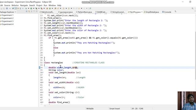 Class and Objects | Rectangle | Object Oriented Programming | Java смотреть онлайн