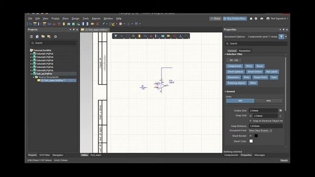 Altium 21 - урок 2 - Редактор схем
