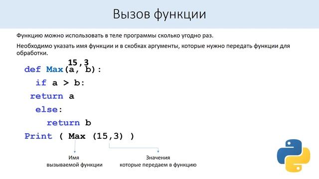 Функции в python для 5 "м" смотреть онлайн