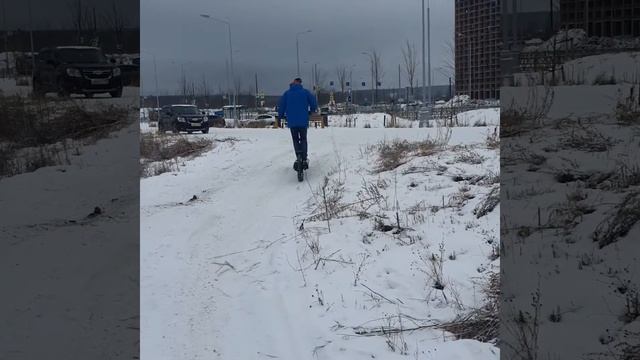 ТЕРАКАТ. Электросамокат зимой. Прицепим СНОУБОРД! смотреть онлайн