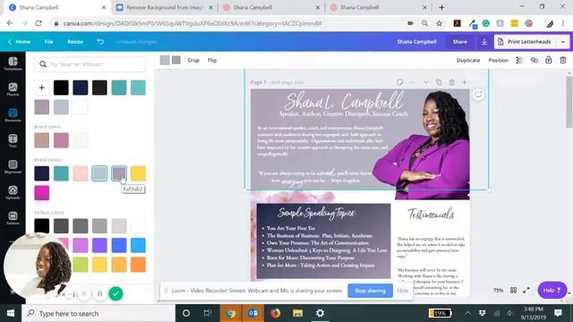 Easy Speaker One Sheet in Canva смотреть онлайн