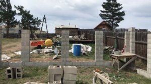 Каркас из пескоблока. Строим очень бюджетный гараж ч 2