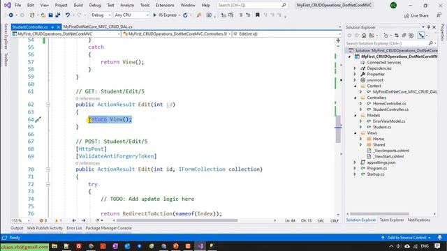 #22 CRUD Operation using Stored Procedure - Part 3 | ASP.NET CORE MVC смотреть онлайн