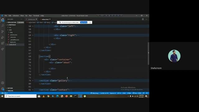 3.Build a fully responsive portfolio site using html,css & sass || Lecture 3 || Shafiul Azim смотреть онлайн