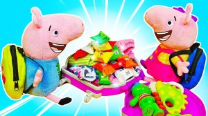 Что положить в чемодан? Пеппа собирается в путешествие! Видео для детей про игрушки Свинка Пеппа