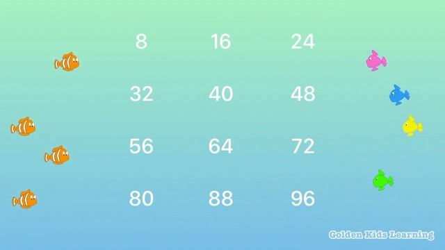 Count by 8's Song | Skip counting by 8 YouTube | Golden Kids Learning смотреть онлайн