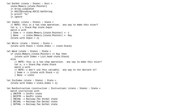 Brainfuck interpreter in F# (by a C# developer) смотреть онлайн