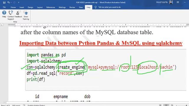IMPORTING AND EXPORTING DATA BETWEEN PYTHON PANDAS AND MYSQL TABLE for XII CLASS (IP) смотреть онлайн
