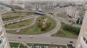 По стропе между 16-ти этажными зданиями в Барнауле // Slackline, Highline