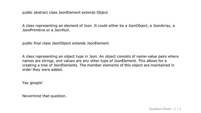 Android : Google's Json Parsing Gson library: What's the difference between JsonElement and JsonObj смотреть онлайн