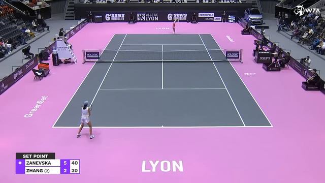 Maryna Zanevska vs. Shuai Zhang | 2023 Lyon Round of 16 | WTA Match Highlights смотреть онлайн