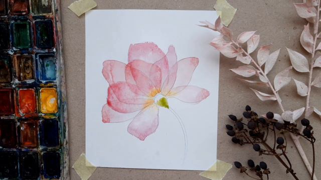 Малюємо квіти аквареллю🌸🌸🌸 смотреть онлайн