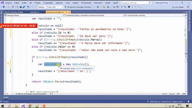 C#, usar o SQL Server para fornecer dados numa aplicação Web API Fornecedora. Visual Studio 2019 смотреть онлайн