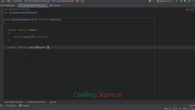 Laravel Jquery UI Autocomplete Search | Laravel Ajax Tutorial | Coding Xpress смотреть онлайн