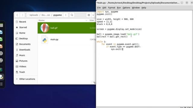 Pygame Documentation Explained: Bouncing Ball Tutorial смотреть онлайн