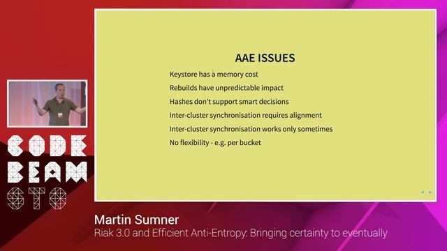 Martin Sumner - Riak 3.0 and efficient anti-entropy - Code BEAM STO смотреть онлайн