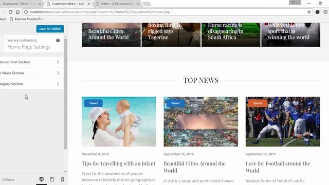 Step 4: Top News Section | Metro Magazine WordPress theme смотреть онлайн
