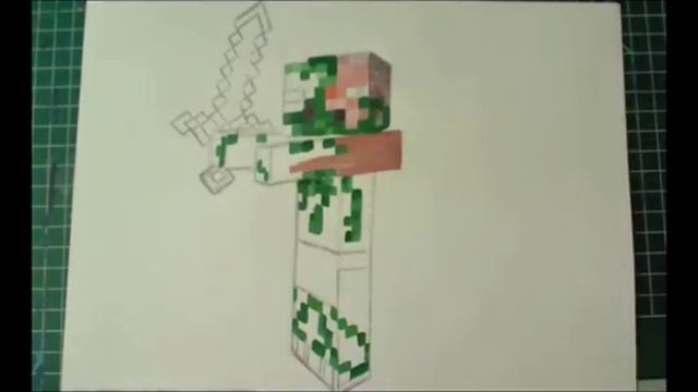 How to Draw/Paint Zombie Pigman - Minecraft смотреть онлайн