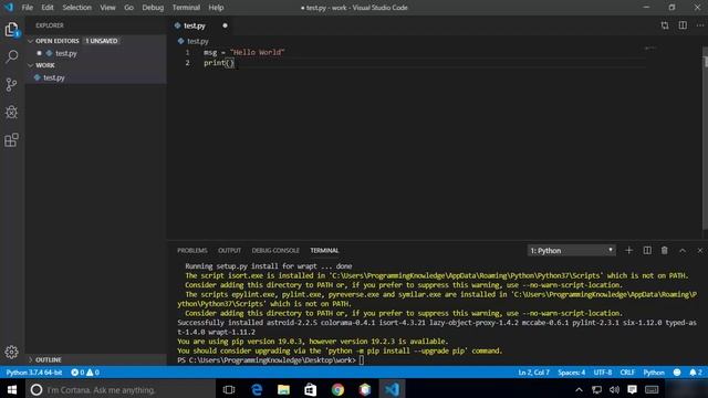 Getting Started with Python in Visual Studio Code | Python with VSCode смотреть онлайн