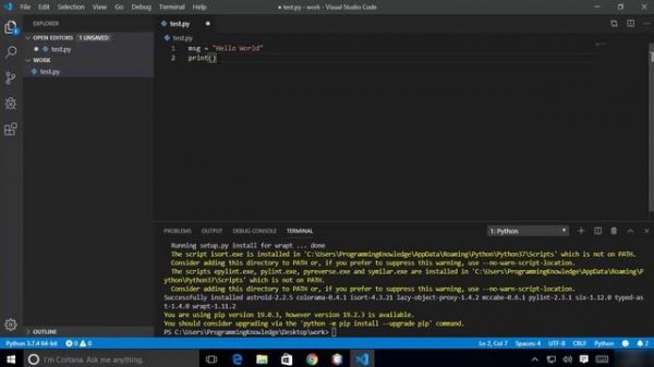 Getting Started with Python in Visual Studio Code | Python with VSCode