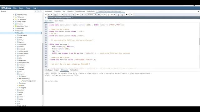 PostgreSQL : Découvrez les 2 contraintes UNIQUE et CHECK sur Postgres. (exemple simple et concret) смотреть онлайн