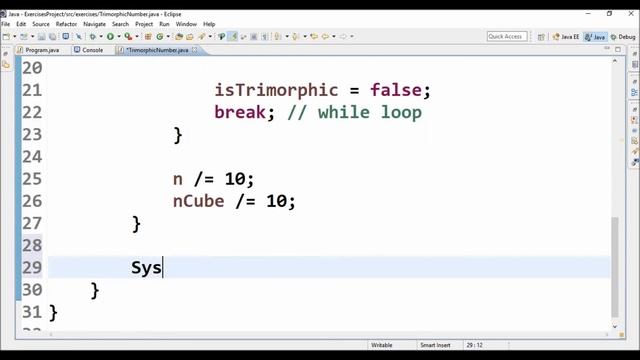 trimorphic number in java смотреть онлайн