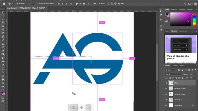 Photoshop Logo Design Tutorial || How to Make AG Letter Logo in Adobe Photoshop смотреть онлайн