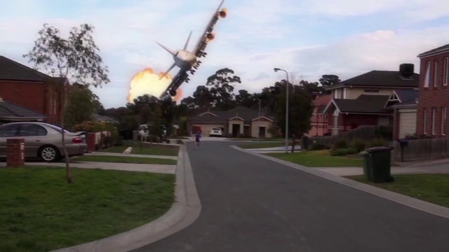 747 Crashes In Suburban Street
