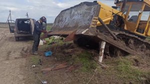 Бульдозер ЧТЗ Т-130  Как переделать Отвал в Корчеватель