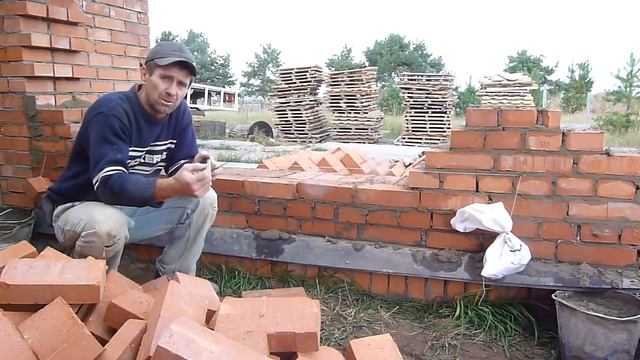 как причалить кладочный шнур при кладке кирпича.подробно о главном.нивок111 смотреть онлайн