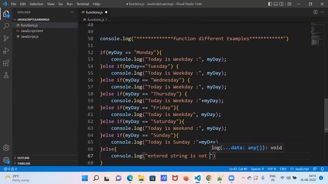 Function call "my day" Example (Java Script) смотреть онлайн