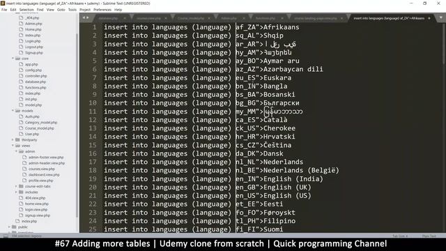#67 Adding more tables | Udemy clone from scratch in php | Quick programming tutorial смотреть онлайн