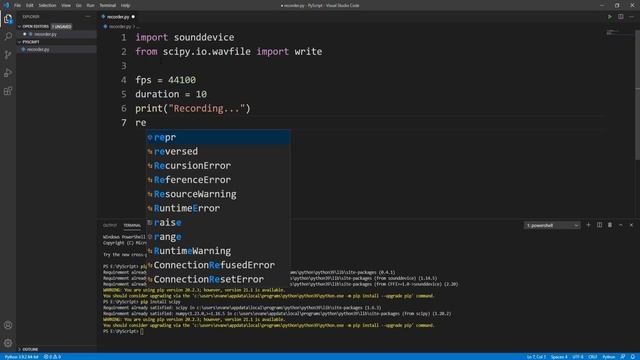 Voice Recorder With Python смотреть онлайн