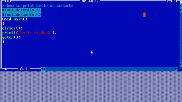 Basics of C language Through Turbo C++ IDE смотреть онлайн