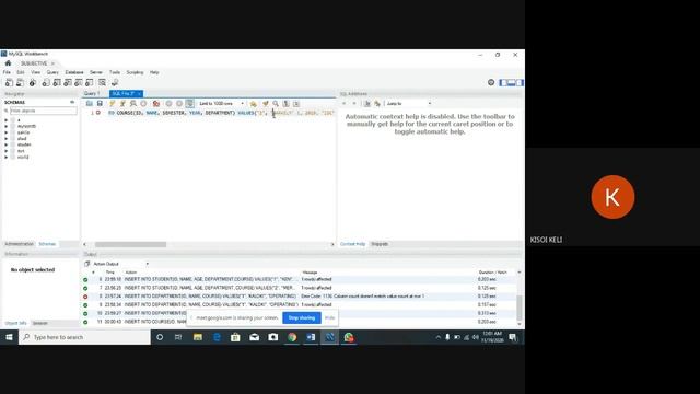 HOW TO CREATE DATABASE,TABLES AND UPDATE THEM USING MY SQL WORKBENCH смотреть онлайн