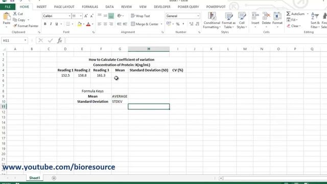 How to calculate coefficient of variation (CV %) in excel смотреть онлайн