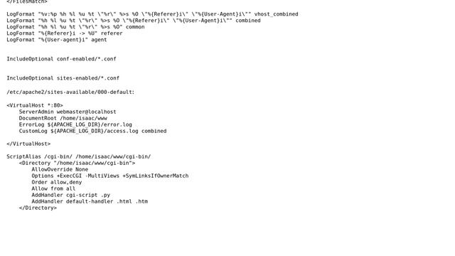 Apache2.4.7 on Ubuntu 14.04 won't execute Python cgi file. The site displays python code instead смотреть онлайн