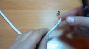 Как накрутить F (гайку) разъём на антенный кабель