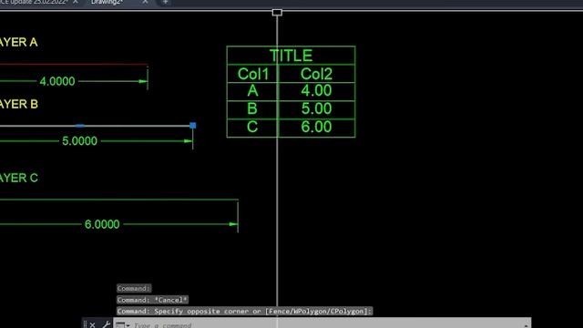 Sum Line Length and arrange in table by layer IN AUTOCAD смотреть онлайн
