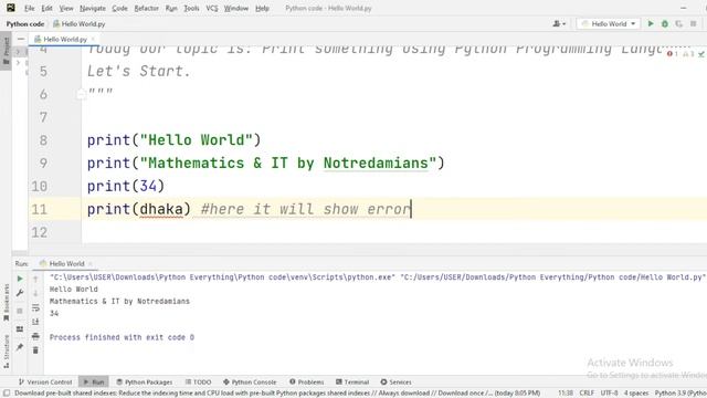 Hello World in Python | Print anything using Python | #python #pythonprogramming #pythontutorial смотреть онлайн