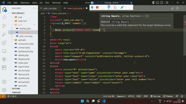 34 PDO CRUD in PHP смотреть онлайн