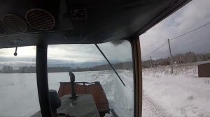 Ремонт гидравлики и чистка дорог на ДТ-75 с мехлопатой