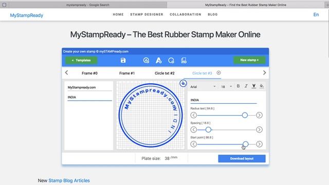How to make a stamp or how to create company seal online wit the stamp maker online MyStampReady.co смотреть онлайн