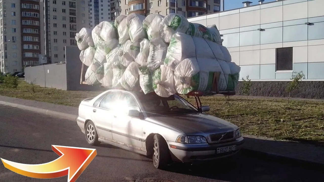 Сколько груза может выдержать легковушка Случаи экстремальной загрузки автомобиля. смотреть онлайн