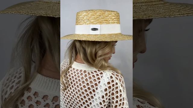 Шляпа женская Канотье (Арт. 5023008БЕЖ) смотреть онлайн